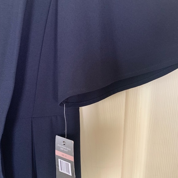 GORGEOUS NAVY DRESS SZ 12 by Sharagano - Picture 8 of 9
